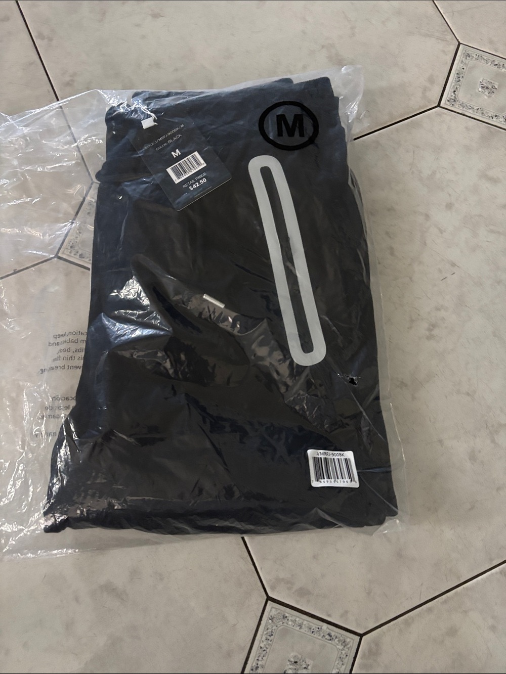 Men's Black Performance Zip Jacket with Reflective Accents